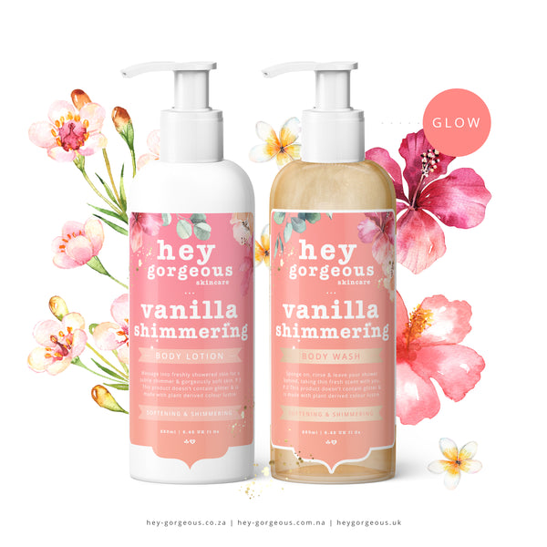 Vanilla Shimmering Body Wash & Lotion Gift Set – Hey Gorgeous
