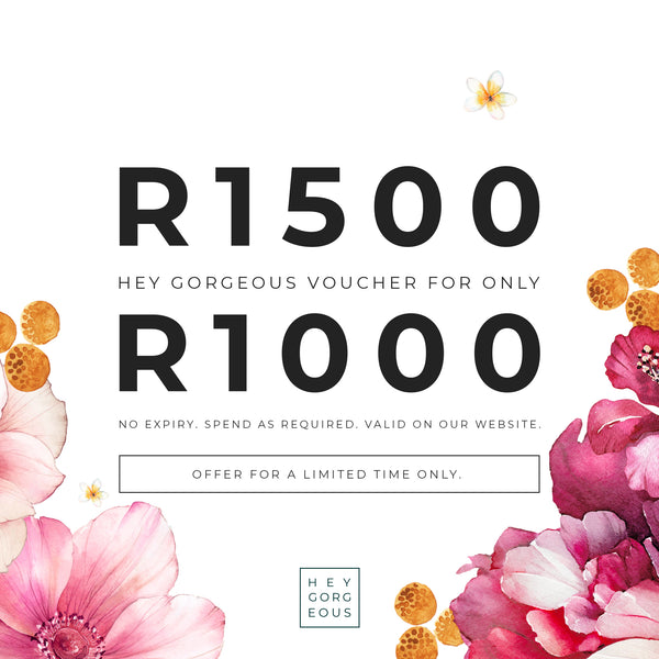 Limited Time Offer! R1500 Gift Voucher For Only R1000!