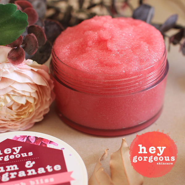 Plum & Pomegranate Hand Scrub Bliss - Hey Gorgeous 
